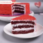 Red Velvet Love Heart Shaped Cake - Image 3