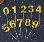 Number Ten '10' Metallic Gold Cake Decoration Candle for Birthday, Anniversary Candle (Gold, Pack of 1) - Image 3